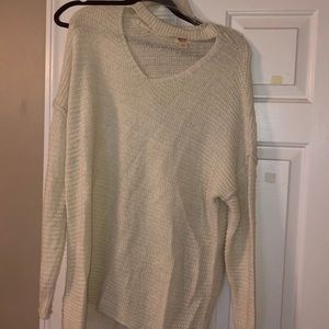 White oversized sweater